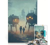 Puzzles for Teenagers 1000 Piece Crossing The Border, Relaxing Games, Difficult Challenge, Artists Collection, Fine Art 50x75cm