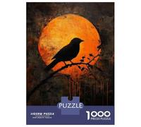 Puzzles for Teenagers 1000 Piece Crows Art Prints Puzzles for Adults Anti-Stress Toys Difficult Challenge Challenging Game Gifts 38x26cm/1000pcs