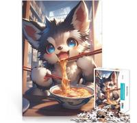 Puzzles for teenagers 1000 Piece Cute Dog Ramen Tokyo Pädagogisches Familienspiel Verbessern Sie das Gedächtnis50x70cm