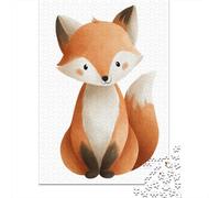 Puzzles for Teenagers 1000 Piece Cute Fox Illustration-1 Jigsaws for Adults DIY Toys Staycation Kill Time Fun at Home Activities, 70x50cm/1000pcs
