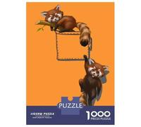 Puzzles for Teenagers 1000 Piece Cute Red Panda Playing Puzzles for Adults Brain Teaser Game Improve Memory Fun Activities at Home 52x38cm/1000pcs