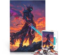 Puzzles for teenagers 1000 Piece Dark Knight with Sword Denksportaufgabe für Künstlersammlung, Bildende Kunst38x26cm