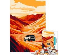 Puzzles for Teenagers 1000 Piece Desert Off Roading Minimalist Art Learning Educational Toys Family Game for The Whole for Women Men (Size 38x26cm)