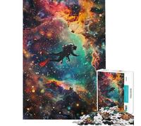 Puzzles for Teenagers 1000 Piece Diver In Nebular Space Help The Brain Exercise Difficult Hard Family Game Suitable for People Aged 14 And Above (38x26cm)