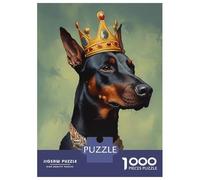Puzzles for Teenagers 1000 Piece Doberman Pinscher Dog Jigsaw Puzzle Brain Teaser Game Presents for Women Christmas Birthday Gifts 38x26cm/1000pcs