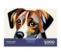 Puzzles for Teenagers 1000 Piece Dog Portrait in Geometric Style Puzzles for Adults Toy Wall Decor Analysis And Logic Challenging Game Gifts 52x38cm/1000pcs