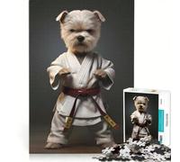 Puzzles for Teenagers 1000 Piece Dogs Taking The Martial Path, Relaxing Games, Difficult Challenge, Artists Collection, Fine Art 50x75cm