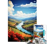 Puzzles for Teenagers 1000 Piece Douro Valley Oil Painting Help The Brain Exercise Difficult Hard Family Game Suitable for People Aged 14 And Above (50x75cm)