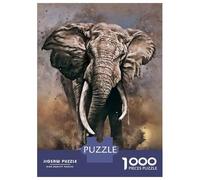 Puzzles for Teenagers 1000 Piece Elephants Watercolor Puzzles for Adults Brain Teaser Game Improve Memory Fun Activities at Home 52x38cm/1000pcs