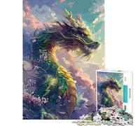 Puzzles for Teenagers 1000 Piece Fantasy Dragon Clouds Jigsaw 1000 Pieces Educational Toy Difficult Challenge Christmas Birthday Gifts (38x52cm)