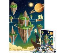 Puzzles for Teenagers 1000 Piece Fantasy Floating Islands Adventure︰ Explore Mystical Lands in The Sky Home Decoration Toys Birthday Gift Family Game Suitable for Desktop Decoration P