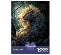 Puzzles for Teenagers 1000 Piece Fantasy Leopard Creature in Forest Jigsaw Puzzle Brain Teaser Game Presents for Women Christmas Birthday Gifts 38x26cm/1000pcs