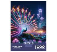 Puzzles for Teenagers 1000 Piece Fantasy Peacock Garden Jigsaws for Adults Relax Games Perfect Decoration Challenging Game Gifts 38x26cm/1000pcs