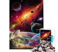 Puzzles for Teenagers 1000 Piece Galactic Anime Odyssey Learning Educational Toys Family Game for The Whole for Women Men (Size 38x52cm)