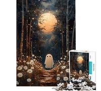 Puzzles for Teenagers 1000 Piece Ghost in The Forest Puzzles for Adults Family Games Difficult Challenge Fun Activities at Home (Size 50x75cm)