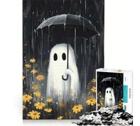 Puzzles for Teenagers 1000 Piece Ghost in The Rain, Impossible Game, Difficult Challenge, Unique Birthday And Gifts 50x75cm