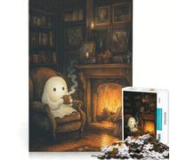 Puzzles for Teenagers 1000 Piece Ghostly Tea Time, Impossible Game, Difficult Challenge, Unique Birthday And Gifts 38x52cm