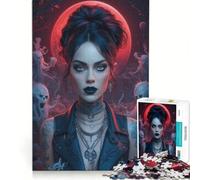 Puzzles for Teenagers 1000 Piece Girl Crimson Eclipse, Impossible Game, Difficult Challenge, Unique Birthday And Gifts 38x52cm