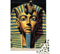 Puzzles for Teenagers 1000 Piece Golden Egyptian Mask Jigsaw for Adults Brain Teaser Game Analysis And Logic Challenging Game Gifts 52x38cm/1000pcs