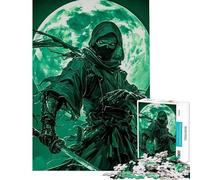 Puzzles for Teenagers 1000 Piece Green Ninja Moonlight Puzzle for Adults Fun Games Improve Memory Unique Birthday And Xmas Gifts (Size 38x52cm)