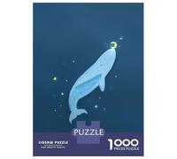 Puzzles for Teenagers 1000 Piece Happy Whale And Moon Puzzles for Adults Toy Wall Decor Analysis And Logic Challenging Game Gifts 70x50cm/1000pcs