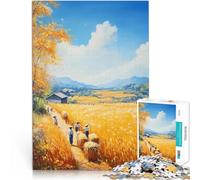 Puzzles for teenagers 1000 Piece Harvest in the Fields Intellektuelles Spiel Geburtstagsgeschenk, Geschenke, Wandkunst38x26cm