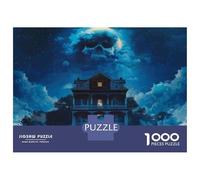 Puzzles for Teenagers 1000 Piece Haunted House Mystery Thriller Jigsaw Puzzle Relaxing Games Difficult Challenge Fun Activities at Home 38x26cm/1000pcs