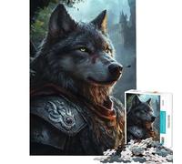 Puzzles for Teenagers 1000 Piece Heroic Wolf Samurai Help The Brain Exercise Difficult Hard Family Game Suitable for People Aged 14 And Above (38x26cm)