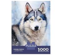 Puzzles for Teenagers 1000 Piece Husky Animal Puzzles for Adults Toy Wall Decor Analysis And Logic Challenging Game Gifts 38x26cm/1000pcs