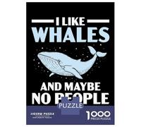 Puzzles for Teenagers 1000 Piece I Like Whales Puzzles for Adults Toy Wall Decor Analysis And Logic Challenging Game Gifts 52x38cm/1000pcs