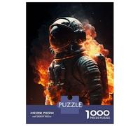 Puzzles for Teenagers 1000 Piece Inferno Astronaut Puzzles for Adults Brain Teaser Game Improve Memory Fun Activities at Home 38x26cm/1000pcs