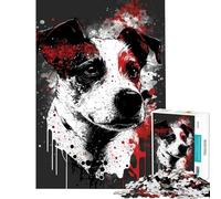 Puzzles for Teenagers 1000 Piece Jack Russell Terrier Puzzle for Adults Relax Games Pattern Assembly Unique Birthday And Xmas Gifts (Size 75x50cm)