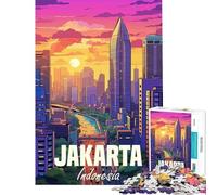 Puzzles for Teenagers 1000 Piece Jakarta Indonesia Educational Games Learning Educational Toys Great Gifts And Toys Learning Educational (size 38x52cm)