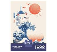 Puzzles for Teenagers 1000 Piece Japanese Cat Art Print-2 Jigsaw for Adults Brain Teaser Game Analysis And Logic Challenging Game Gifts 70x50cm/1000pcs