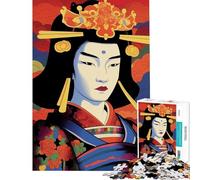 Puzzles for Teenagers 1000 Piece Japanese Geisha Maiko Help The Brain Exercise Difficult Hard Family Game Suitable for People Aged 14 And Above (50x75cm)