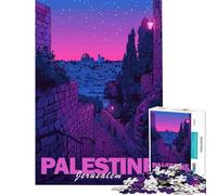 Puzzles for Teenagers 1000 Piece Jerusalem Palestine Poster Help The Brain Exercise Difficult Hard Family Game Suitable for People Aged 14 And Above (38x26cm)