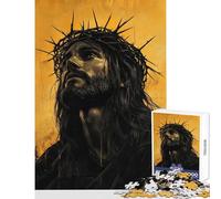 Puzzles for Teenagers 1000 Piece Jesus Christ Portrait Educational Games Learning Educational Toy Wall Decor Train Your Brain And Hands (38x52cm)