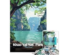 Puzzles for Teenagers 1000 Piece Khao Yai National Park Thailand Help The Brain Exercise Difficult Hard Family Game Suitable for People Aged 14 And Above (50x75cm)