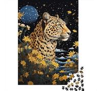 Puzzles for Teenagers 1000 Piece Leopard in Moonlit Field Puzzles for Adults Brain Teaser Game Improve Memory Fun Activities at Home 52x38cm/1000pcs