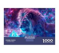 Puzzles for Teenagers 1000 Piece Lion Crystal Decorative Statue Jigsaw Puzzle Relaxing Games Difficult Challenge Fun Activities at Home 70x50cm/1000pcs
