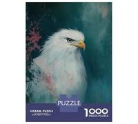 Puzzles for Teenagers 1000 Piece Majestic Bald Eagle Portrait Jigsaw Puzzle Brain Teaser Game Presents for Women Christmas Birthday Gifts 38x26cm/1000pcs