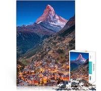 Puzzles for teenagers 1000 Piece Majestic Matterhorn pädagogische Herausforderung Wunschliste mit dem Weihnachtsmann52x38cm