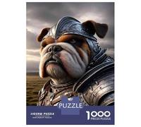 Puzzles for Teenagers 1000 Piece Medieval Knight Dog Armor Puzzles for Adults Anti-Stress Toys Difficult Challenge Challenging Game Gifts 38x26cm/1000pcs