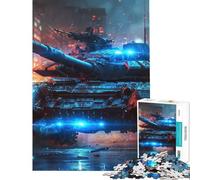 Puzzles for Teenagers 1000 Piece Military Tank World War Help The Brain Exercise Difficult Hard Family Game Suitable for People Aged 14 And Above (38x26cm)