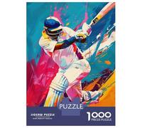 Puzzles for Teenagers 1000 Piece Modern Cricket Jigsaw Puzzle Brain Teaser Game Presents for Women Christmas Birthday Gifts 52x38cm/1000pcs