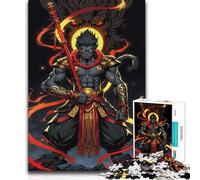 Puzzles for Teenagers 1000 Piece Monkey King Warrior with Staff Toys Educational Games Perfect Decoration Anti-Stress Toys 50x75cm(1000pcs)