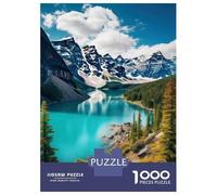 Puzzles for Teenagers 1000 Piece Moraine Lake Scenic View Jigsaw Puzzle Relaxing Games Difficult Challenge Fun Activities at Home 52x38cm/1000pcs
