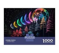 Puzzles for Teenagers 1000 Piece Mystic Rainbow Moon Forest Puzzles for Adults Toy Wall Decor Analysis And Logic Challenging Game Gifts 38x26cm/1000pcs