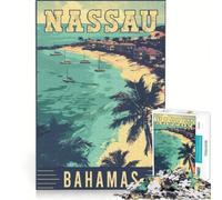Puzzles for Teenagers 1000 Piece Nassau's Island Paradise, Relaxing Games, Difficult And Challenge, Every Piece Is Unique 38x26cm