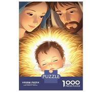 Puzzles for Teenagers 1000 Piece Nativity Scene Baby Jesus, Mary, Joseph Puzzles for Adults Brain Teaser Game Improve Memory Fun Activities at Home 52x38cm/1000pcs